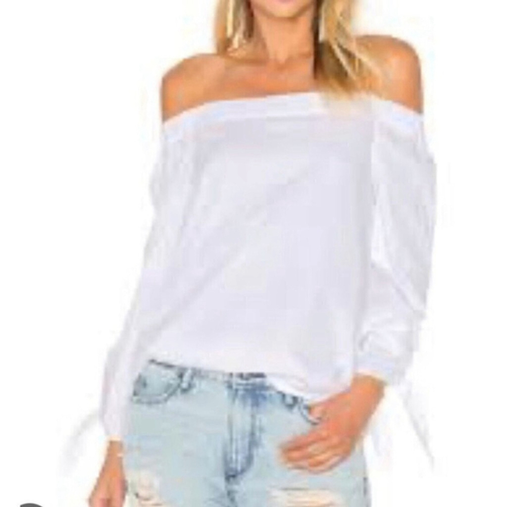 Free People Show Some Shoulder Top Women's Small White Cowgirl Festival